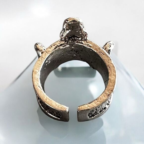 NIB Silver Ram Skull ring, Goat Skull ring, Buffalo Skull, Sheep Skull ring, Vin - Picture 6 of 9